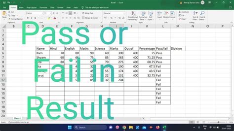 excel pass fail formula|excel shows formula not answer.